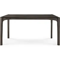 Ethnicraft PI Tisch lackiertes Teak dunkelbraun rechteckig