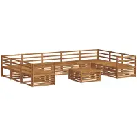 vidaXL Buiten bank set 10 st Naturel Massief Acacia Hout