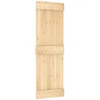 vidaXL Schuifdeur NARVIK Naturel en Zwart 70 x 210 cm (152,5 cm)