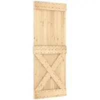 vidaXL Schuifdeur NARVIK, natuurlijk en zwart, 80 x 210 cm (152,5 cm)