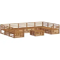 vidaXL Buiten bank set 10 st Naturel Massief Acacia Hout