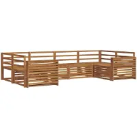 vidaXL Buiten bank set 6 st Naturel Massief Acacia Hout