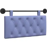 vidaXL Hangend hoofdbord Jeans Blauw Stof