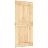 Syfax Schuifdeur NARVIK Naturel en Zwart 95 x 210 cm (213,5 cm)