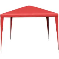 vidaXL Partytent 400 x 300 x 255 cm Rood PE en staal