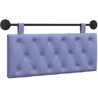 vidaXL Hangend hoofdbord Jeans Blauw Stof
