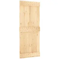 vidaXL Schuifdeur NARVIK Naturel en Zwart 85 x 210 cm (152,5 cm)