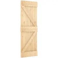 vidaXL Schuifdeur NARVIK Naturel en Zwart 70 x 210 cm (152,5 cm)