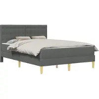 Syfax Bedframe met matras Donkergrijs 120 x 190 cm Stof