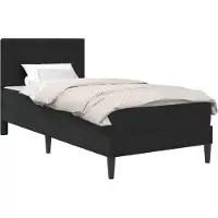 vidaXL Bedframe met matras met hoofdeinde Zwart 90 x 190 cm Fluweel