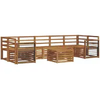 vidaXL Buiten bank set 8 st Naturel Massief Acacia Hout