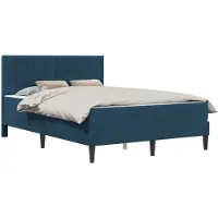 vidaXL Bedframe met matras met hoofdeinde Blauw 120 x 200 cm Fluweel