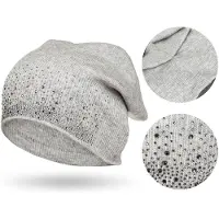Peterson - Czapka Beanie - Błyszczące Kryształki - Slouchy - Zwart