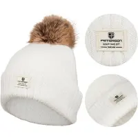 Peterson - Dames Winterhoed - Fleecevoering - Pompon
