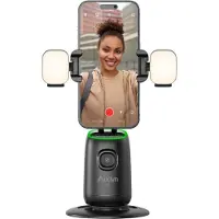 Audyn Gimbal voor Smartphone - 360° Tracking - USB-C - Ringlamp - Volgstatief - Selfiestick - Inclusief 2 LED Lampjes - Zwart