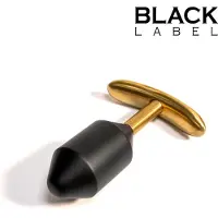 Black Label - Diamond Verzwaarde Buttplug - Metaal - Zwart/Goud