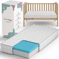 CozySense Baby Matras 60x120 - Ledikant - Voor Baby’s & Peuters - 100% Katoenen Hoes - Waterdicht & Hypoallergeen - Drukverlagend Gel Traagschuim
