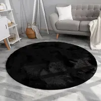 TT Home Woonkamer hoogpolig tapijt imitatiebont moderne effen kleuren pluizig zacht