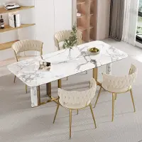 MODFU - Set Van 2 Eetkamerstoelen - Fluwelen Bekleding En Open Rugleuning - Modern - Eetkamer - Metaal - Ivoor
