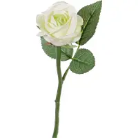 Top Art Kunstbloem roos Nina - wit - 27 cm - kunststof steel - decoratie bloemen