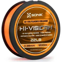 Sonik Subsonik HI-VIS INVISCAM | 1200m 18lb 0.35mm Oranje