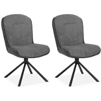 MX Sofa - Eetkamerstoel Trafford - Antraciet (set van 2 stoelen)
