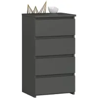 Akord Kommode CL4 met 4 Lades / Furniture Factory / Grafietgrijs / 40x74x35 cm