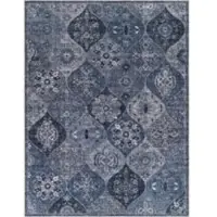 Tapis.fr Wasbaar tapijt Sami blauw 200x280 cm