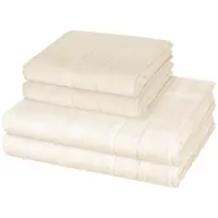 Cawö Handdoek 'Noblesse' offwhite