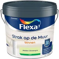 Flexa - Strak Op De Muur Binnen Mat - Midden Citroengras - Mengverf - 5 L