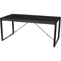 LivingFurn eetkamertafel norris 220x100x76 cm mangohout / gecoat staal