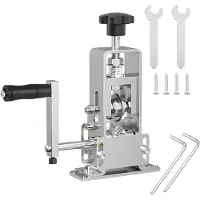 COOAU Kabelstripper machine - Handmatig -Draadstripmachine voor boormachine, koperdraadstripper voor overgebleven kabel, draadstripmachine, draadstripgereedschap voor 0,04"-1" schrootdraad- Zilver