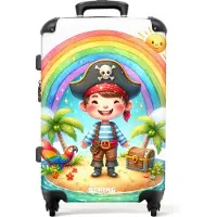 NoBoringSuitcases.com - Koffer kinderen jongens - Kinderkoffer piraat - 20 kg bagage