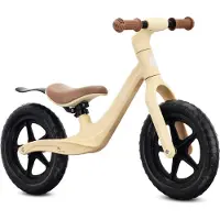 INNE Loopfiets voor Kinderen Bubbly - 2 jaar, max. 30 kg, Loopfietsen, nylon frame, EVA-schuimwielen, verstelbaar zadel - Beige