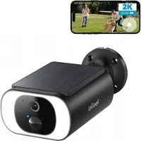 COOAU S1 2K Draadloze Solar Beveiligingscamera – 2K 3MPx Full HD - Geïntegreerd Zonnepaneel, Nachtzicht, AI Bewegingsdetectie, Tweeweg Audio, IP67 Weerbestendig - Zwart