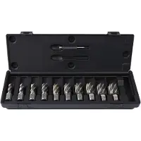 Projahn WELDON Kernboor Set HSS-G 11-delig – 12 t/m 30 mm – Inclusief Centreerstift – Snijdiepte 30 mm – Voor Metaal en Staal