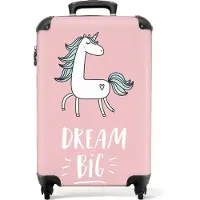 NoBoringSuitcases.com - Roze reiskoffer - Koffer trolley - 55x35x25