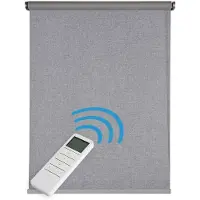 STORESDECO - Motorgecontroleerd Opaco blackout, afstandsbediening, Grijs Grijs 100x250 cm