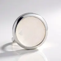 Cavill - Zilveren Hanger - 925 Sterling Zilver - Regenboog Maansteen India 5,023 ct Rond Slijpsel 12 mm - Elegant Bezelgezet 14x14 mm