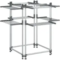 vidaXL - Wasrek - 107x107x120 - cm - aluminium