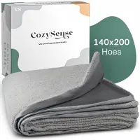 CozySense Verzwaringsdeken Hoes 140x200 - Dubbelzijdig Materiaal - Voor Elk Seizoen - 360° Rits Technologie - Hypoallergeen & OEKO-TEX - Grijs