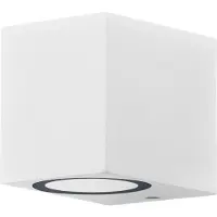 Osram ENDURA Classic Square Down buitenwandlamp, wit, GU10 voet (max 35W), kan worden uitgerust met een normale of slimme lamp, down of up/down types, IP44 bescherming