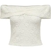 ONLY Onllorenza Off Shoulder Top Dames Wit S
