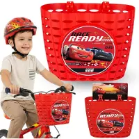 Sarcia.eu DISNEY CARS Fietsmand, Stuurmandje voor kinderen, jongensmandje voor fiets, step 20x15x16 cm