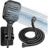 DNA Douche - Douchekop - Douchekop Met Slang - Douchekop Met Filter - Douchekop Met Slang en Wandhouder - Zwart - 8cm x 12cm x 30cm