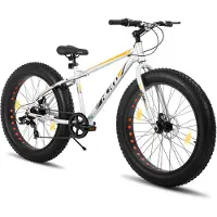 Hiland 26 Inch Kids Fatbike Mountainbike - Voor Jongens & Meisjes - Shimano 7 Versnellingen - Dubbele Schijfremmen - Vanaf 5 Jaar - Geschikt voor buitenactiviteiten in de lente