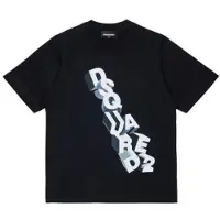 Dsquared2 T-shirt zwart Jongens Katoen Ronde hals Printopdruk - maat 176