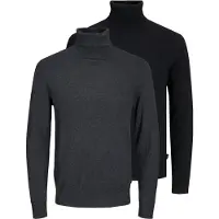 Jack & Jones Trui 'Emil Knit' zwart gemêleerd
