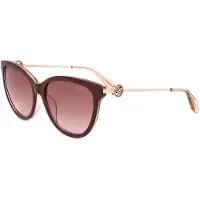 Blumarine Zonnebril - - SBM162 - Vlinder - Glanzend bruin acetaat met gouden glitter - 55/16/140