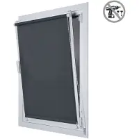 STORESDECO - Opaco EasyFix rolgordijn, rolgordijnen zonder boren Grijs, 45x180 cm